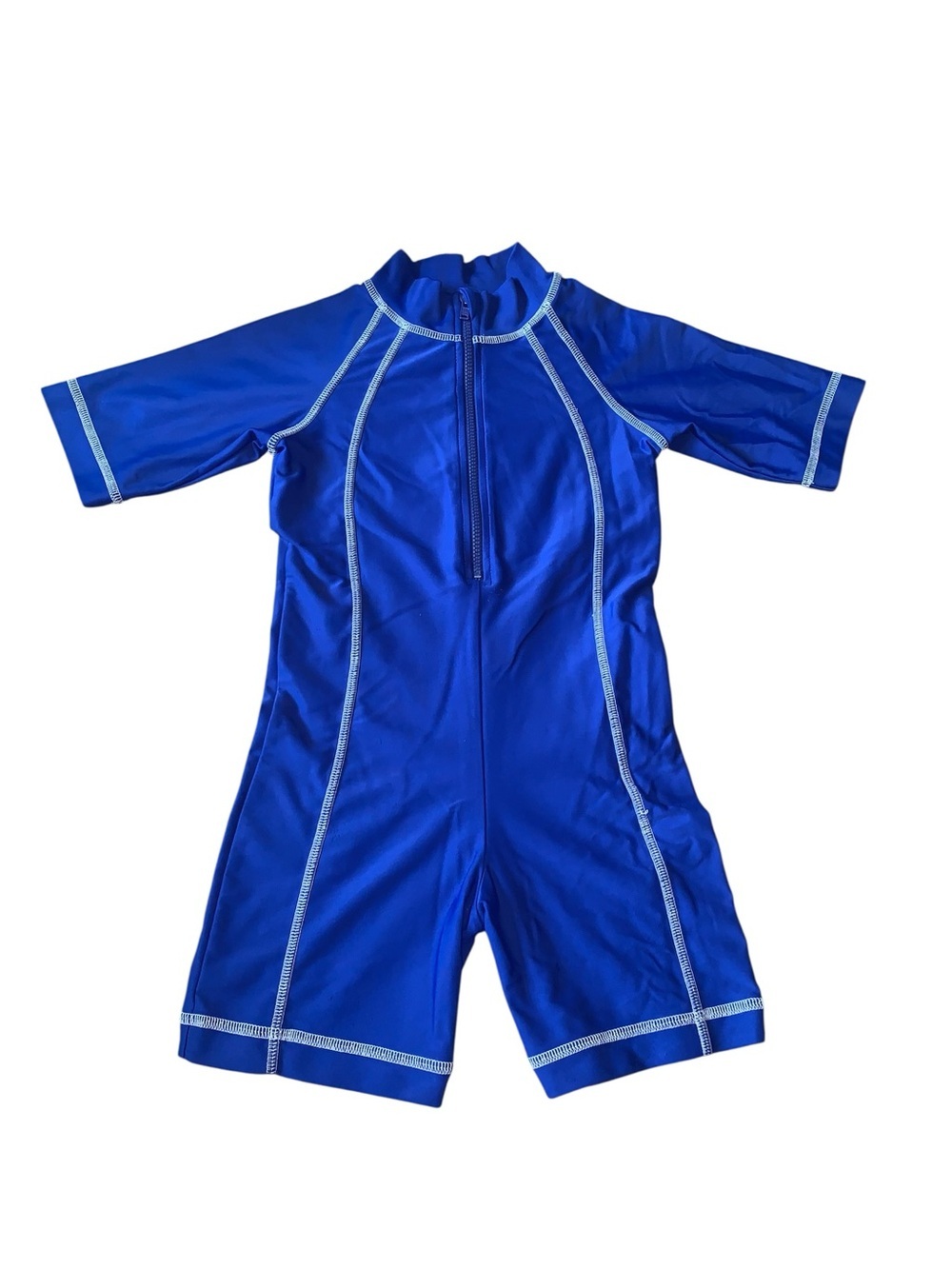 L.L. Bean Toddler Sun-and-Surf One-Piece Rash Guard Swimsuit  3T Royal Blue